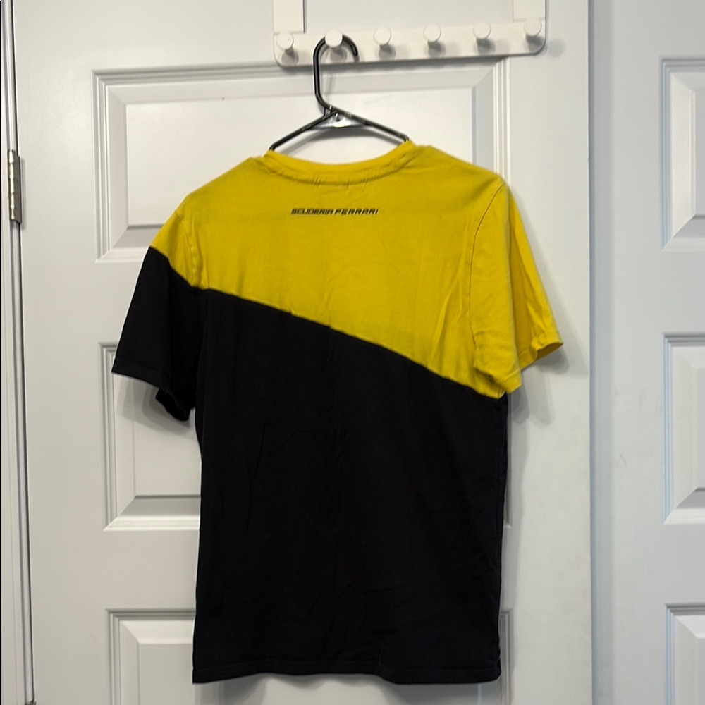 Vintage Puma Scuderia Ferrari Yellow and Black Short Sleeve Tee - Picture 3 of 6